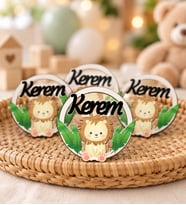 Kişiye Özel Hoşgeldin Bebek Ahşap Magnet Doğum Günü