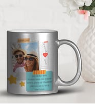 BK Gift Kişiye Özel Babalar Günü Temalı Gümüş Yaldızlı Kupa Bardak 35439