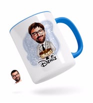 BK Gift Kişiye Özel Erkek Doğum Günü Karikatürlü Mavi Kupa Bardak-4