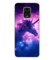 Unicorn Tasarımlı Süper Şeffaf Silikon Telefon Kılıfı Xiomai Redmi Note 9 Pro - 