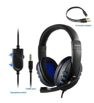 Zore Yes Plus GM-111 Oyuncu Kulaklığı 3.5mm (Siyah-Mavi)