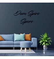 New Jargon - El Yazısı İle Yazılmış Dum Spiro Spero Duvar Yazısı Sticker 60x33cm - Siyah