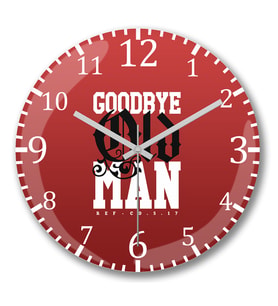 Goodbye old Man Duvar Saati Bombeli Gercek Cam