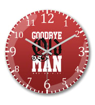 Goodbye old Man Duvar Saati Bombeli Gercek Cam
