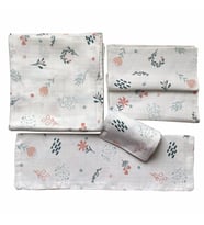 Müslin Bezi Bebek Set 5 Parça Çiçek Bahçesi Figürlü
