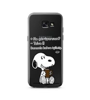 Snoopy Tasarımlı Süper Şeffaf Silikon Telefon Kılıfı Samsung A5 (2015)
