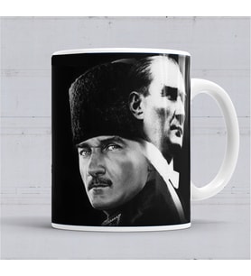 Mustafa Kemal Atatürk Kupa Bardak  Porselen