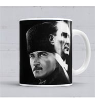 Mustafa Kemal Atatürk Kupa Bardak  Porselen