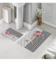 Banyo Halısı Ikili Klozet Takımı Kaymaz Tabanlı (60 xm x 100 cm + 40 cm x 60 cm) 