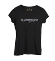 Transformers 5 - Logo Siyah Kadın Tshirt