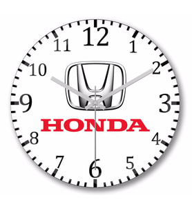 Honda  Logo Duvar Saati Bombeli Gercek Cam