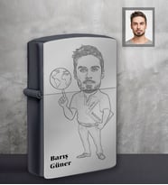 Kişiye Özel Öğretmen Karikatürlü Siyah Benzinli Çakmak Bay-10