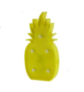 25cm Led Işıklı Plastik Ananas Gece Lambası (Sarı)