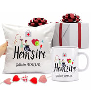Hemşire Bardağı ve Yastığı Hediye Seti (Model 1)