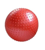 Dikenli Yoga Pilates Topu 85 cm 1 Adet Pompa Hediye (Kırmızı)