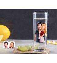BK Gift Kişiye Özel Renkli Baskılı Sevgililer Karikatürlü Vodka Bardağı-90 (Beyaz)