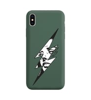 Iphone X Flash Tasarımlı Koyu Yeşil Lansman Telefon Kılıfı