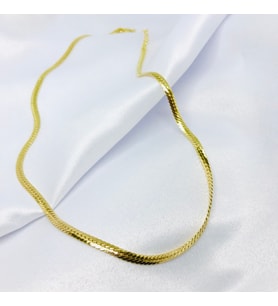Gold Kobra Model Zincir Gümüş Kolye