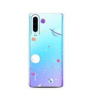 Gezegenler Tasarımlı Süper Şeffaf Silikon Telefon Kılıfı Huawei P30  