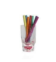 610730DK	KALEMLİK KRİSTAL DAMLALI KIRMIZI AKRİLİK OFİS GERECİ 7X7X13CM 300ML
