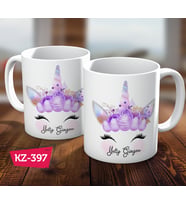Kişiye Özel İsimli Unicorn Kız Çocuğa Hediye Kupa Bardak
