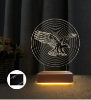 3d Gece Lambası Beşiktaşlılara Hediye Kara Kartal Tasarımlı Masa Lambası