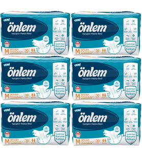 Önlem Hasta Bezi Bel Bantlı Tekstil Yüzey Medium Orta 180 Adet