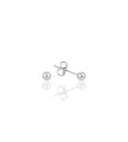 Söğütlü Silver Gümüş  4 mm rodyumlu top küpe
