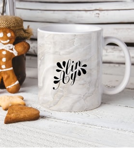 BK Gift Kişiye Özel Mermer Desenli Kupa Bardak  6