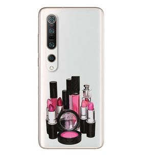 Makyaj Tasarımlı Süper Şeffaf Silikon Telefon Kılıfı Xiomai Mi10-pro