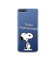 Snoopy Tasarımlı Süper Şeffaf Silikon Telefon Kılıfı Huawei Y6 2018