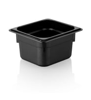 Plastport Kırılmaz Gastronom Küvet - Siyah 1/6-100 (Siyah-Gri)