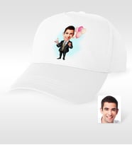 BK Gift Kişiye Özel Bay Doğum Günü Karikatür Beyaz Şapka  3