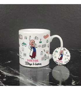 Doktor Hediye Kupa Bardak ve Anahtarlık Set