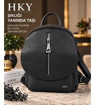 HKY Çok Kullanışlı Kadın Sırt Çantası (Siyah)