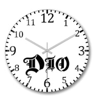 Dio Logo1 Duvar Saati Bombeli Gercek Cam