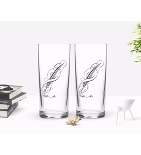 BK Gift Kişiye Özel Renkli Baskılı İsimli İkili Rakı Bardağı Seti-102 (Beyaz)