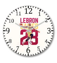 Lebron James 23 Duvar Saati Bombeli Gercek Cam