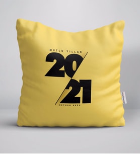 BK Gift Kişiye Özel 2024 Mutlu Yıllar Beyaz Yastık-9