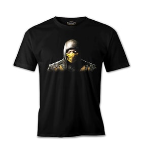 Mortal Combat - Scorpion Siyah Erkek Tshirt