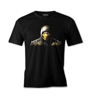 Mortal Combat - Scorpion Siyah Erkek Tshirt