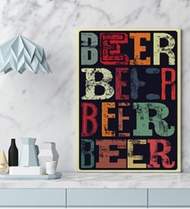Beer Tasarımlı Kanvas Tablo 50x70cm