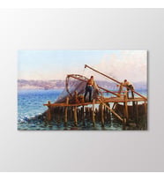 Arty Tablo Ağ Toplayan Balıkçılar Tablo (Karışık)