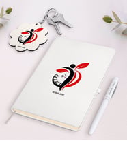 BK Gift Kişiye Özel Eczacı Beyaz Defter Kalem ve Anahtarlık Hediye Seti-4 (Model 1)