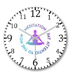 Meditation Duvar Saati Bombeli Gercek Cam