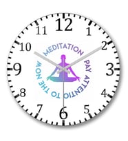 Meditation Duvar Saati Bombeli Gercek Cam