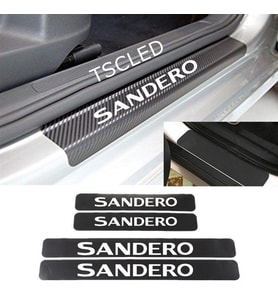 Dacia Sandero Karbon Kapı Eşiği Koruma (4 Adet)