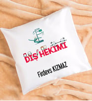 Diş Hekimleri Günü Hediyesi Kişiye Özel Diş Hekimi Yastık