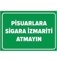 MIGNATIS - Pisuarlara S*gara İzmariti Atmayın Levhası - Sac Malzeme 50x70cm