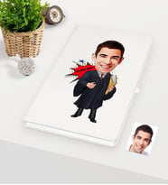 BK Gift Kişiye Özel Bay Avukat Karikatürlü Beyaz Defter - 1